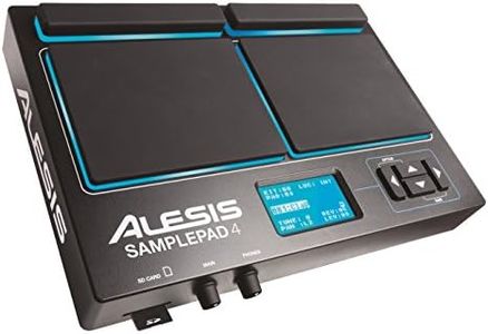 Alesis Sample Pad 4 | Compact Percussion and Sample Triggering Instrument with 4 Velocity Sensitive Pads, 25 Drum Sounds and SD/SDHC Card Slot