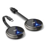 AIMIBO USB C Wireless Transmitter and HDMI Receiver, 2.4/5G HDMI Wireless Extender 165FT/50M, Casting Video/Audio for MacBook, Surface, i-Pad, i-Phone, TV Box, Camera to Monitor, Projector, HDTV Grey