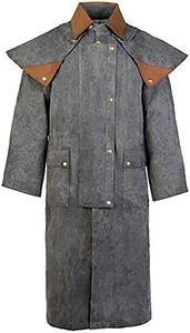 CHALLENGER Mens Oilskin Western Australian Waterproof Duster Coat Jacket 23101TN