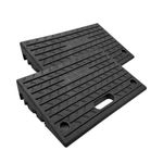 Nicoman Rubber Kerb Ramps, Multiuse Curb Ramp for Vehicles, Wheelchairs, Bikes, Strollers, Pet Mobility and Disabled Chair & Dog (Pack of 2)