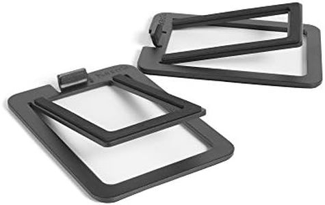 Kanto S2W Tilted Desktop Speaker Stands for Small Speakers & Compact 2”-3” Studio Monitors | Supports 6 lb | Damping Foam Padding | Black | Pair