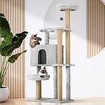 Alopet 140cm Cat Tree, Grey Cat Tow