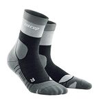 CEP – HIKING LIGHT MERINO MID-CUT REDESIGN SOCKS for men | Better stability thanks to hiking socks with compression in Stonegrey / grey | size V