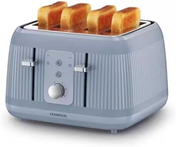 Kenwood Dawn Toaster, 4 Slot Toaster, Reheat, 5 Browning Settings, Defrost and Cancel Functions, Pull Crumb Tray, TFP09.​000BL, 1800W, Stone Blue