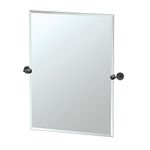 Gatco P II Latitude Rectangle Mirror, Matte Black