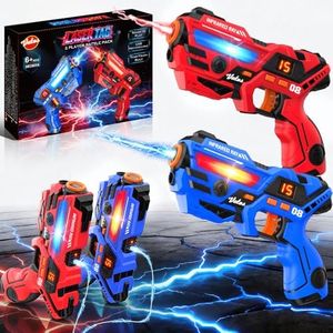 VATOS Wiederaufladbare Laser Tag Set 2 Packs, Infrarot Laser Gun mit LED-Display & Echtzeit-Daten,40m Reichweite - Indoor & Outdoor Lasertag Spielzeug für Kinder ab 6 Jahren Geburtstagsgeschenk Jungen