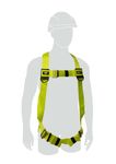 Miller Honeywell H100 Safety Harness, 1 Point Harness, Universal Size, Lightweight (0.8 kg), Mating Chest & Leg Buckles, Steel Back D-Ring, Rated to 140 kg, Yellow, 1036293