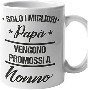 bubbleshirt Tazza papà - solo i migliori papà vengono promossi a nonno - idea regalo