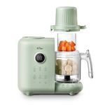 Bear 2025 Baby Food Maker with Two Layer Steam Baskets, 6 Multifunctions Food Processor Steamer Puree Blender, Baby Food Mill with Bottle Warming，Sterilizing and Auto Cleaning Function, BPA-Free