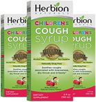 HERBION Naturals Cough Syrup for Children -5 FL Oz, Good Tasting Supplement with Natural Honey & Cherry Flavor, Helps Relieve Cough, Healthy Lung Function, for Kids 13 Months and Above, Pack of 3