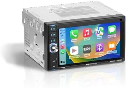 BOSS Audio Systems BCP62 Car Stereo - Apple CarPlay, Double Din, 6.2 Inch Capacitive Touchscreen, Bluetooth, No CD DVD Player, AM/FM Radio Receiver, USB