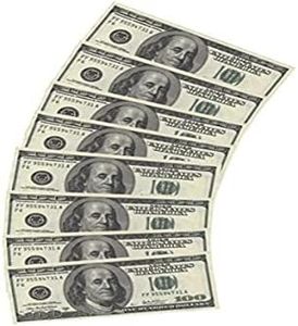 Servilletas - 100 dolares americanos - pack x 10 unidades