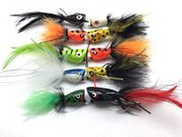 Fishing Bass Pike Flies 10 PACK POPPERS Size 2-6 Saltwater Trout Perch MEGAPACK#PIK2