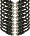 iMBAPrice IMBA-CAT5-15BK-10PK Cat5e Network Ethernet Patch Cable (10 Pack), 15-Feet, Black