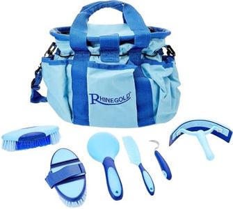 Rhinegold Grooming Bag with Kit-Blue Cepillos de Aseo, Azul, Talla única