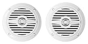 Pair Rockville MS40W White 4" 200 Watt Marine Boat Speakers Compact and Powerful