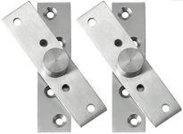 Alise 4-Inch Length 360 Degree Door Pivot Hinge,Stainless Steel Brushed Finish 2 Pcs