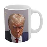 Trump Mugshot Cup, Trump Photo Coffee Mug, Novelty Trump Shot 11oz Mug, Funny Trump Ceramic Mugs for Supporters, Trump Jail Mugshot Cup, Tramp Face Photo Souvenir Mug, Trump 2024 Gifts