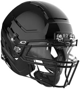 Schutt F7 AiR Elite Varsity Football Helmet, Virginia Tech 5-Star Helmet, Lightweight Football Helmet for High School, Small, Molded Gloss Black, F7X ROPO DW Facemask Attached