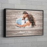 Awesometik Wedding Song Lyrics with Custom Portrait from Photo Personalized First Dance Favorite Song 1st Anniversary Vow Renewal Gift Idea