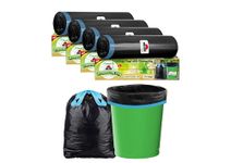 Shalimar Plastic Premium Drawstring Garbage Bags(Lavender Fragrance) Size 24 X 32 Inches(Large)60 Count(4 Rolls) Dustbin Bag/Trash Bag-Black Color