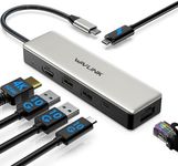 USB C Hub 2.5G Ethernet, WAVLINK 10Gbps USB C 3.2 Hub with 100W Power Delivery, 4K@60Hz HDMI, 3*USB3.2 Gen 2, 2.5G RJ45 Ports, Fit for MacBook Pro/Air iPad Dell HP Asus Acer.