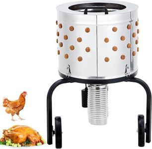 GarveeLife Chicken Plucker Machine, 20 Inch Stainless Steel Poultry Plucker with 106 Soft Fingers, GFCI Safe Waterproof Design Plucker Machine for Farms, Restaurants, Home