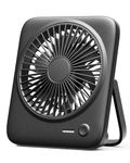 Otlonpe Desk Fan Portable Fan Rechargeable,4000mAh USB Battery Operated Personal Fan,Silent Foldable Travel Fan with Power Bank,4 Speeds Small Table Fan for Bedroom Home Office Outdoor Desktop (Black)