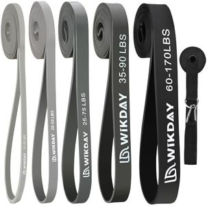WIKDAY Resistance Bands for Working Out, Exercise Bands, Workout Bands, Pull Up Assistance Bands for Body Stretching Training Physical Therapy Muscle Training for Men & Women Gray Color(15-175LBS)