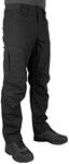 LAPG Men's Atlas Stretch Tactical Cargo Pants, Durable & Lightweight Ripstop Work Pants, Outdoor Hiking Pants for Men - Black - 36 x 30