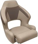 Wise BM3338-1749 Premier Series Pontoon XL Bucket Seat with Flip Up Bolster, Mocha Java/Café/Mushroom