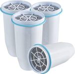 Zeroliquid ZR-001 Replacement Water Filters for Pitchers and Dispensers, Most Advanced 6-Stage 0 TDS System (4 Pack)