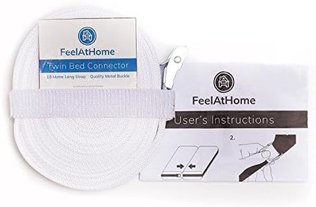 FeelAtHome Correa para Camas Individuales - Conector Doble para Convertir Camas Individuales Separadas o Twin XL a King | Correa de Cinturón de Conexión de 10 Metros