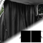 HEKOBAG Car Divider Privacy Window Curtains, 180 * 100cm Car Seat Partition Curtain Double Layer Car Blackout Curtains Car Front and Rear Partition Curtain Removable Divider Sun Shade for Car Camping