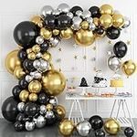 Black Gold Balloon Arch Kit,139Pcs 