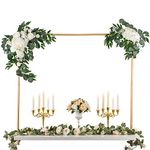 Inweder 44" Tall Over the Table Rod Stand with Clamps, Adjustable Gold Metal Table Arch Stand, Table Clamp Stand, Party Stands for Centerpiece Decorations, Wedding, Anniversary, Event, Home