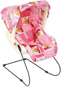 INFANTO Multipurpose 9 in 1 Bouncer | Compatible with Stroller | Rocker | Feeding Chair | Sleeping Carrier | Bath Chair | Mosquito Net | RB38-Pink
