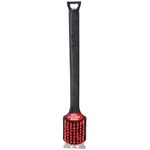 Kingsford Grill Cleaning Brush and Scraper with Nylon Bristles, Bottle Opener, and Rubber Handle - Heavy Duty BBQ Grill Scrubber for Outdoor Grill Cleaner, Barbecue Brush, 17 Inch