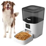 Qpets® Automatic Pet Feeder, 3L Dog Feeder Pet Food Plastic Dispenser with Programmable Timer, Portion Control 1-4 Meals Per Day, Dual Power Supply for Small Medium Cats Dog Food Stand