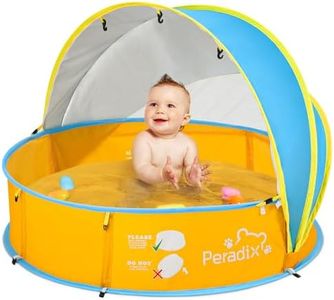 Peradix Baby Beach Tent, Paddling Pool for Kids & Pets with UV Sun Shelter Canopy, Mosquito Net - Portable Pop Up Infant Ball Pit Tent, Toddler Wading Pool, Perfect for Summer Beach Fun