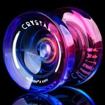 MAGICYOYO K2 Responsive Yoyo for Kids, Professional Plastic Crystal Yoyo for Beginner , Dual Purpose Yoyo Replacement Unresponsive Yoyo Bearing with 12 Yoyo Strings + Yoyo Case Bag (Crystal Gradient)