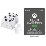 Venom Twin Charging Dock with 2 x Rechargeable Battery Packs - White (Xbox Series X & S/Xbox One) & Xbox Game Pass Ultimate | 1 Month Membership | Xbox/Win 10 PC - Download Code