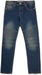 X RAY Boys Denim Jeans (4-20), Big Boy & Little Kids Stretch Slim Fit Pants, Distressed Ripped Biker Jeans for Boys, Indigo