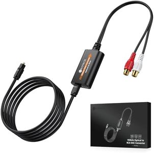 Neoteck Optical to RCA Cable DAC Converter with Built-in Audio Amplifier Chipset 192kHz SPDIF to RCA Digital to Analog Converter for HDTV Blue-ray PS4 etc.-Female Output