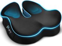 POOTACK Coccyx Cushion - Ergonomic Seat Cushion for Tailbone Pain, Memory Foam Sciatica Cushion for Office Chair, Car Seat, Wheelchair & Gaming, Portable Seat Pad for Long Sitting & Driving