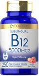 Vitamin B12 5000mcg | 250 Fast Dissolve Tablets | Natural Berry Flavor | Vegetarian, Non-GMO, Gluten Free | by Carlyle