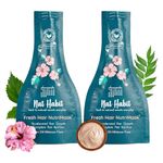 Nat Habit Five Oil Hibiscus NutriMask-Hair Mask For Growth, Conditioning, Smoothening, Strengthen & Shine, Suitable for All Hair & Scalp Types (Pack of 2 x 40 gm)