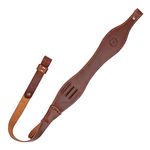 Tourbn Genuine Leather Rifle Sling Hunting Adjustable Air Gun Strap with Ammo Holder