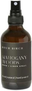 River Birch Mahogany Woods Scented Linen and Room Spray | Home Fragrance | 4 oz Glass Amber Bottle | Luxury Signature Scent | Handmade in Texas