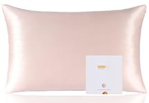 ZIMASILK 100% Mulberry Silk Pillowcase for Hair and Skin, with Hidden Zipper, Both Sides 19 Momme Pure Silk, 1pc(Queen 20''x30'',Pink)